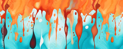 Abstract Neon Cloud Texture with Vibrant Red and Green. Abstract design featuring vivid neon hues of red and green blending with black for a dramatic, energetic, and modern artistic effect.
