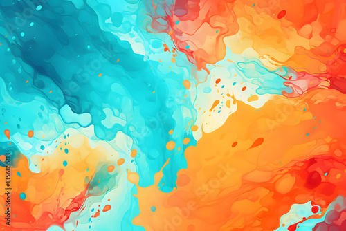Abstract Neon Cloud Texture with Vibrant Red and Green. Abstract design featuring vivid neon hues of red and green blending with black for a dramatic, energetic, and modern artistic effect.
