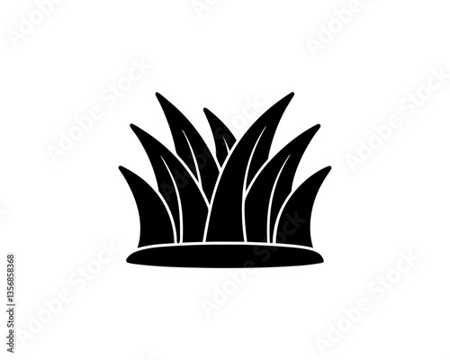 creative details Grass Patch Icon vector illustration