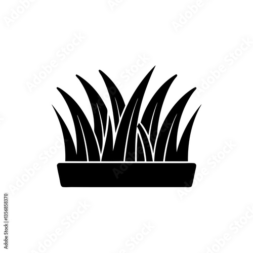 creative details Grass Patch Icon vector illustration