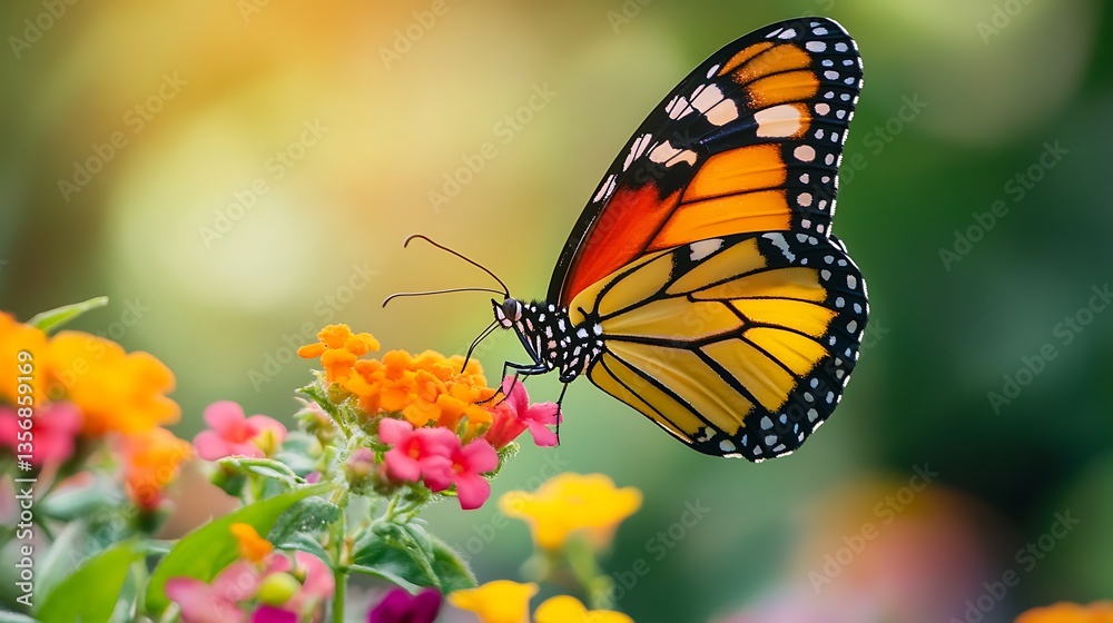 Obraz premium butterfly on flower