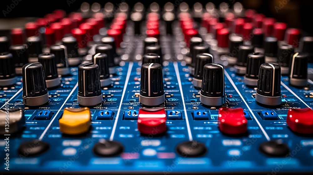 Audio Mixing Console Close-up Audio Mixing Console Close-up