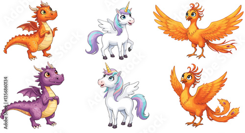 Enchanted Mythical Creatures - Dragons and Unicorns