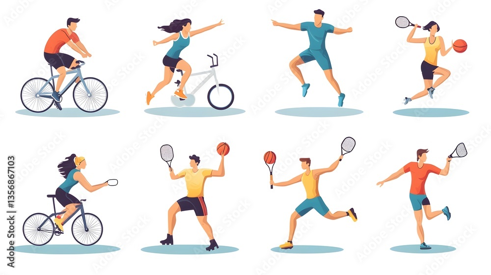 Fototapeta premium Professional images of various physical activities and sports for versatile usage