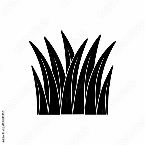 creative details Lawn Grass Icon vector illustration