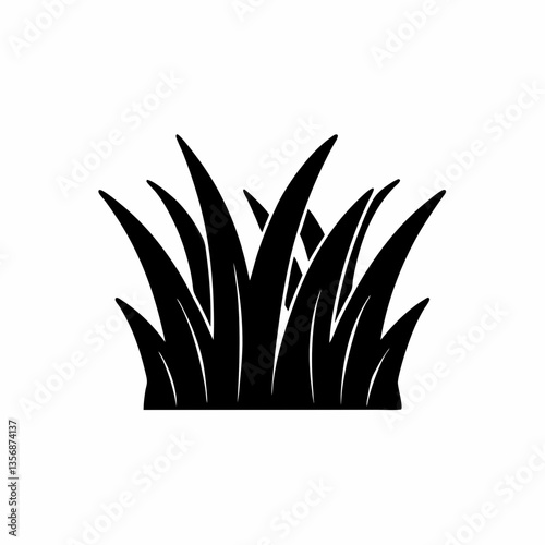 creative details Lawn Grass Icon vector illustration