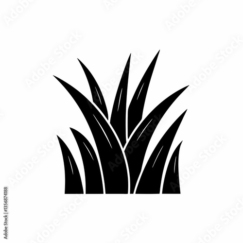 creative details Lawn Grass Icon vector illustration