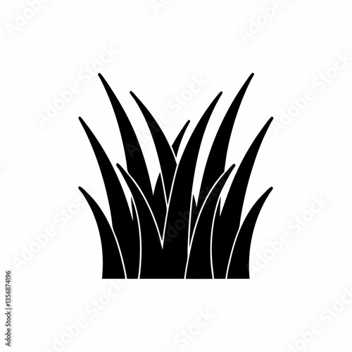 creative details Lawn Grass Icon vector illustration
