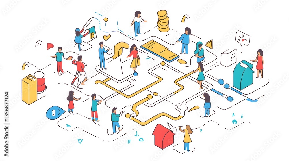 Professional Teambuilding Isometric Web Banner Design for Corporate Events Professional Teambuilding Isometric Web Banner Design for Corporate Events