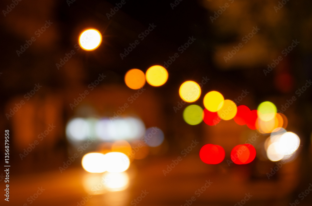 Abstract blured lights of night city Abstract blured lights of night city