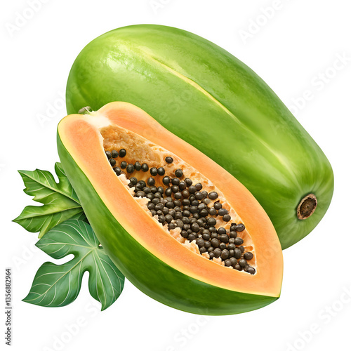 Wallpaper Mural Papaya featured with a transparent PNG backdrop Torontodigital.ca