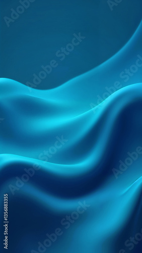 Wallpaper Mural Abstract background, smooth curves in shades of blue Torontodigital.ca