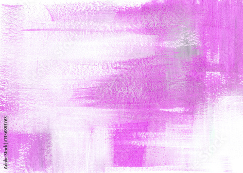 Bilde på lerret An old pink and white textured background with rough, harsh brush strokes