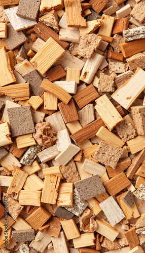 Wallpaper Mural Natural wood fragments texture in close-up, organic patterns Torontodigital.ca