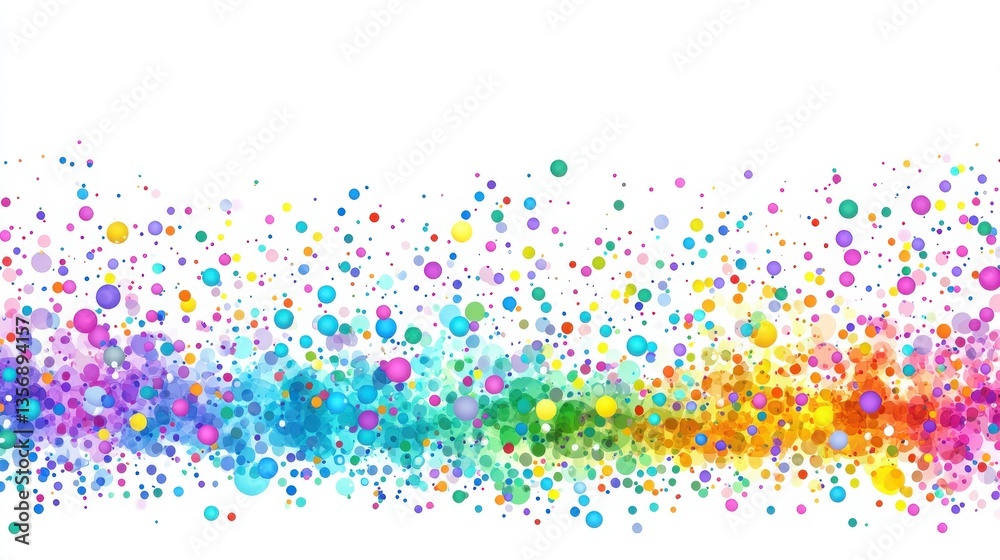 Colorful seamless background of playful confetti dots in various vibrant colors on a bright surface Colorful seamless background of playful confetti dots in various vibrant colors on a bright surface