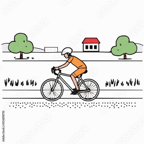 cycling on the bike