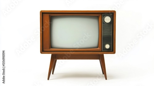 Vintage Wooden Television Casing Display