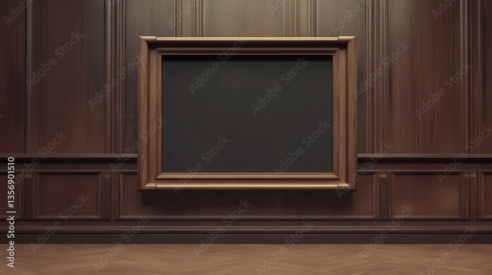 Classic Wooden TV Frame in an Elegant Interior Setting Classic Wooden TV Frame in an Elegant Interior Setting