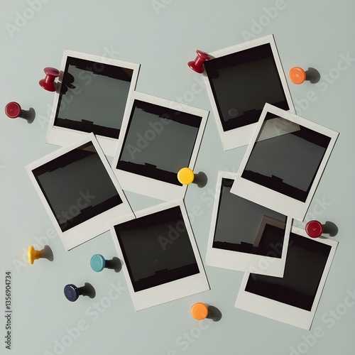 Empty photo frames on a wooden wall offer a vintage display for your cherished images