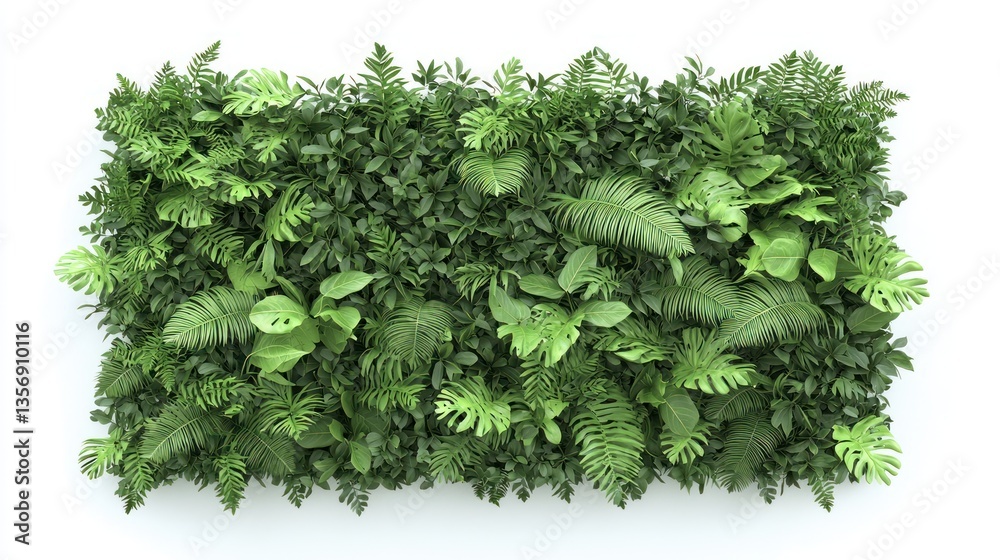 Obraz premium Vibrant Green Tropical Plant Wall Panel