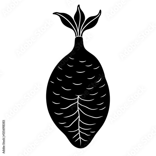 Taro Root Vector | High-Quality Taro Vegetable Illustration for Digital Use