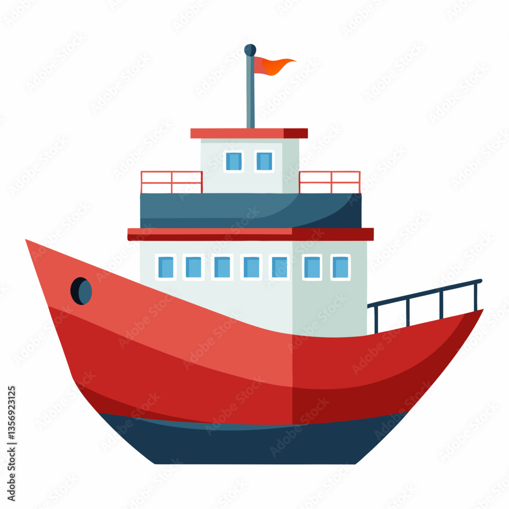 Obraz premium Vector illustration of a ship