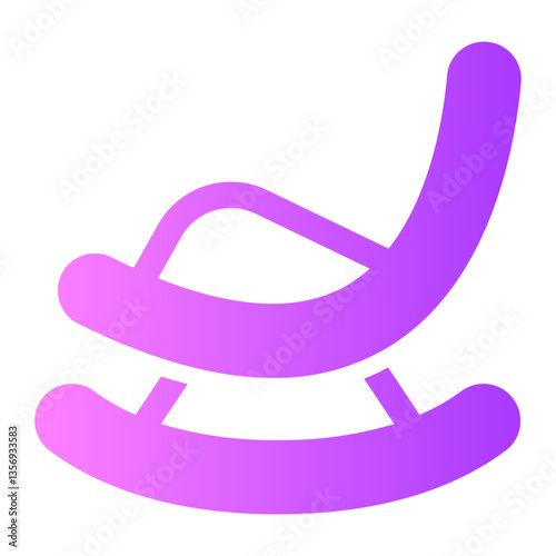 rocking chair gradient icon