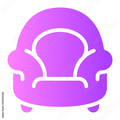sofa gradient icon