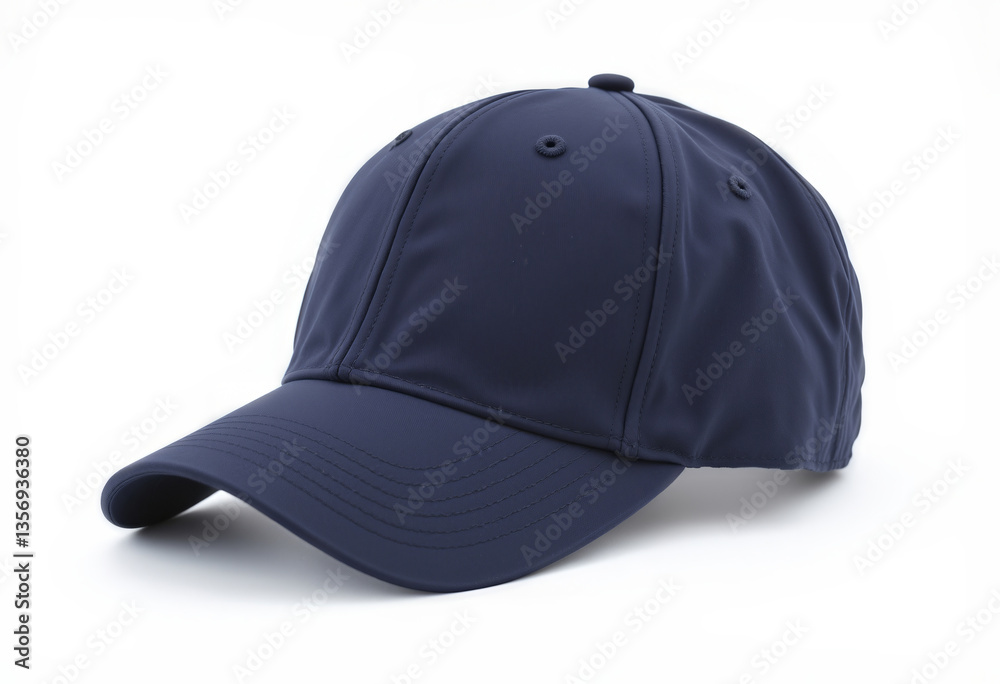 A blank, unstructured cap is presented in a three quarter view, angled slightly to the right A blank, unstructured cap is presented in a three quarter view, angled slightly to the right