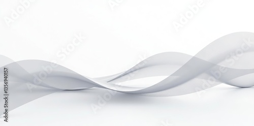 Abstract wavy lines in light gray with a gradient silver pattern on a white background, perfect for modern business prints and presentations,  illustration,  print