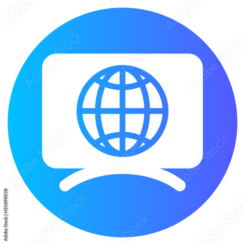 television gradient icon