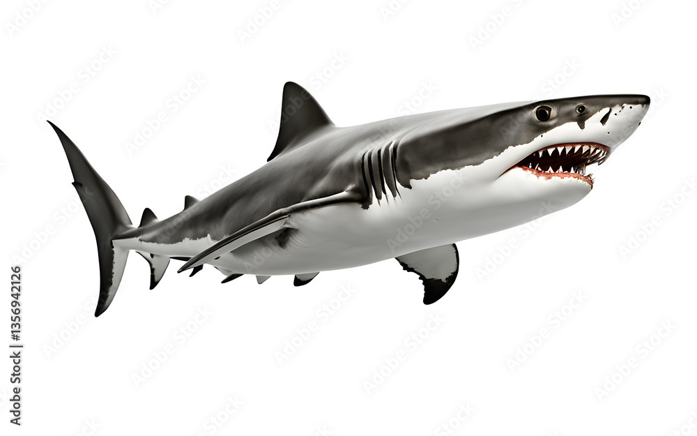 Shark isolated on a empty plain background Shark isolated on a empty plain background