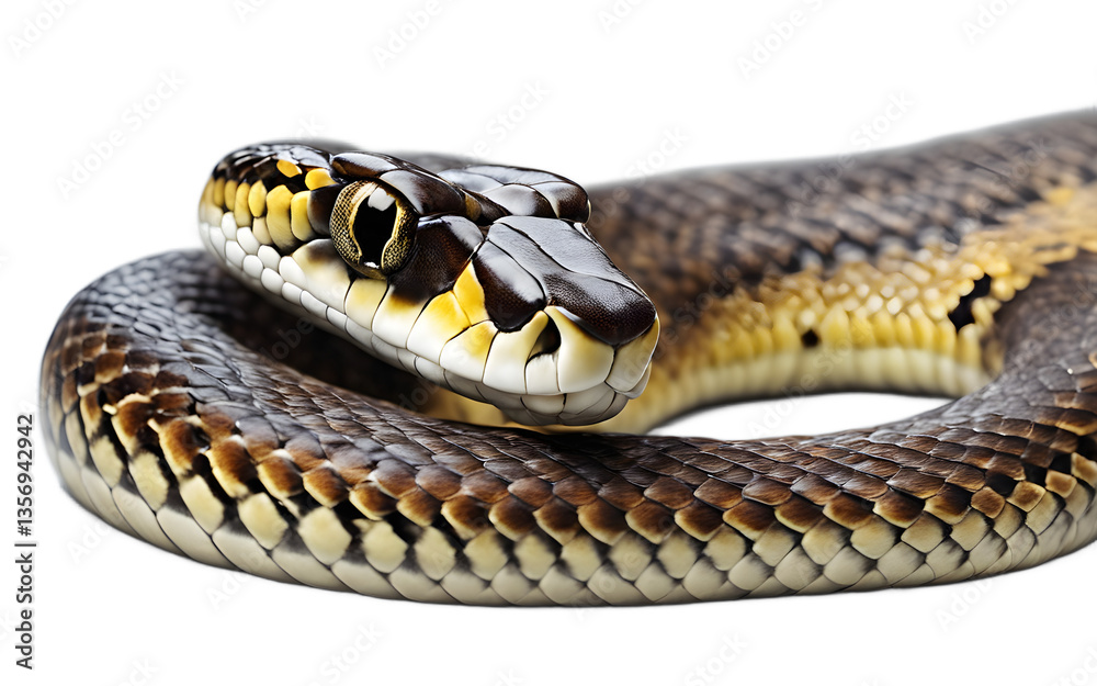 Naklejka premium Snake isolated on a empty plain background