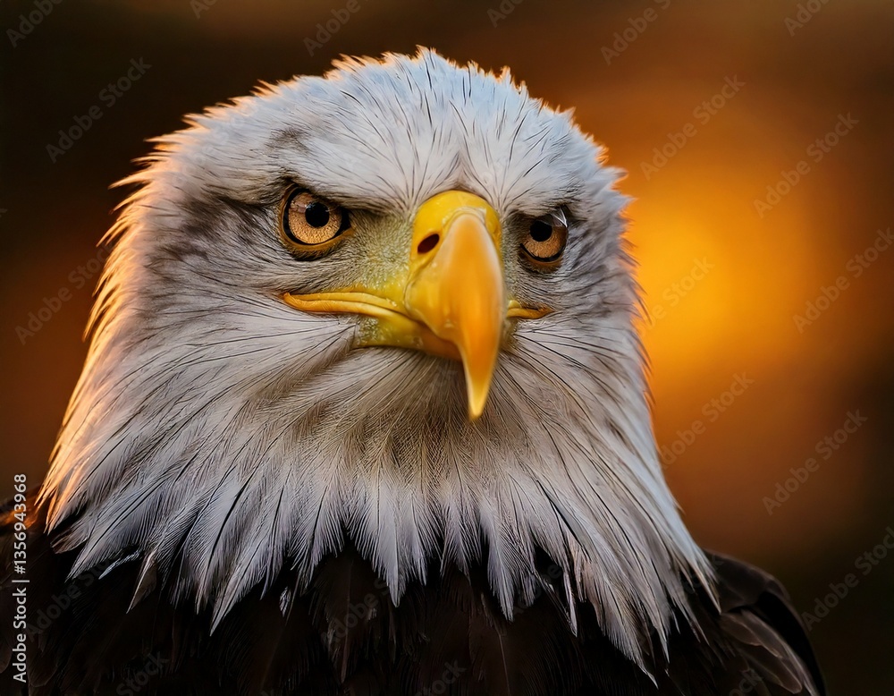 Naklejka premium american bald eagle