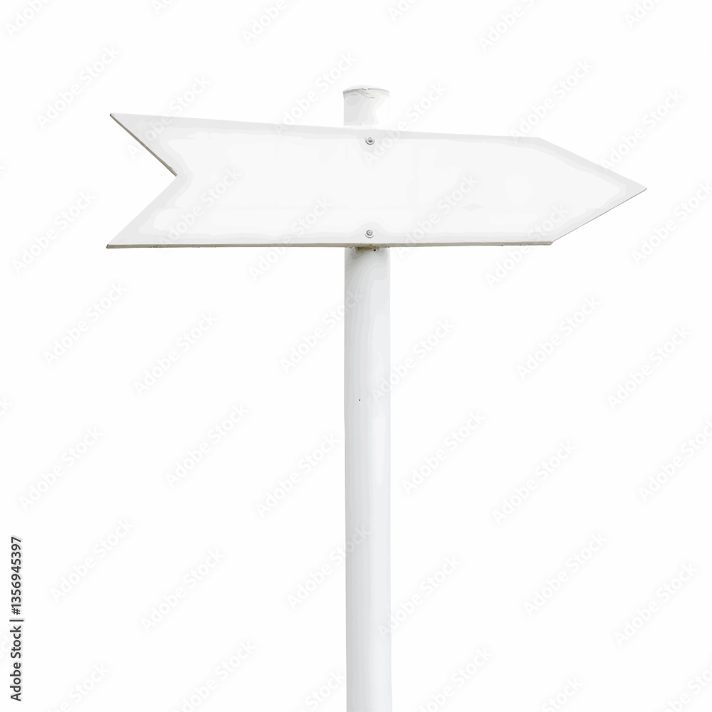 minimalist vector white arrow sign post minimalist vector white arrow sign post