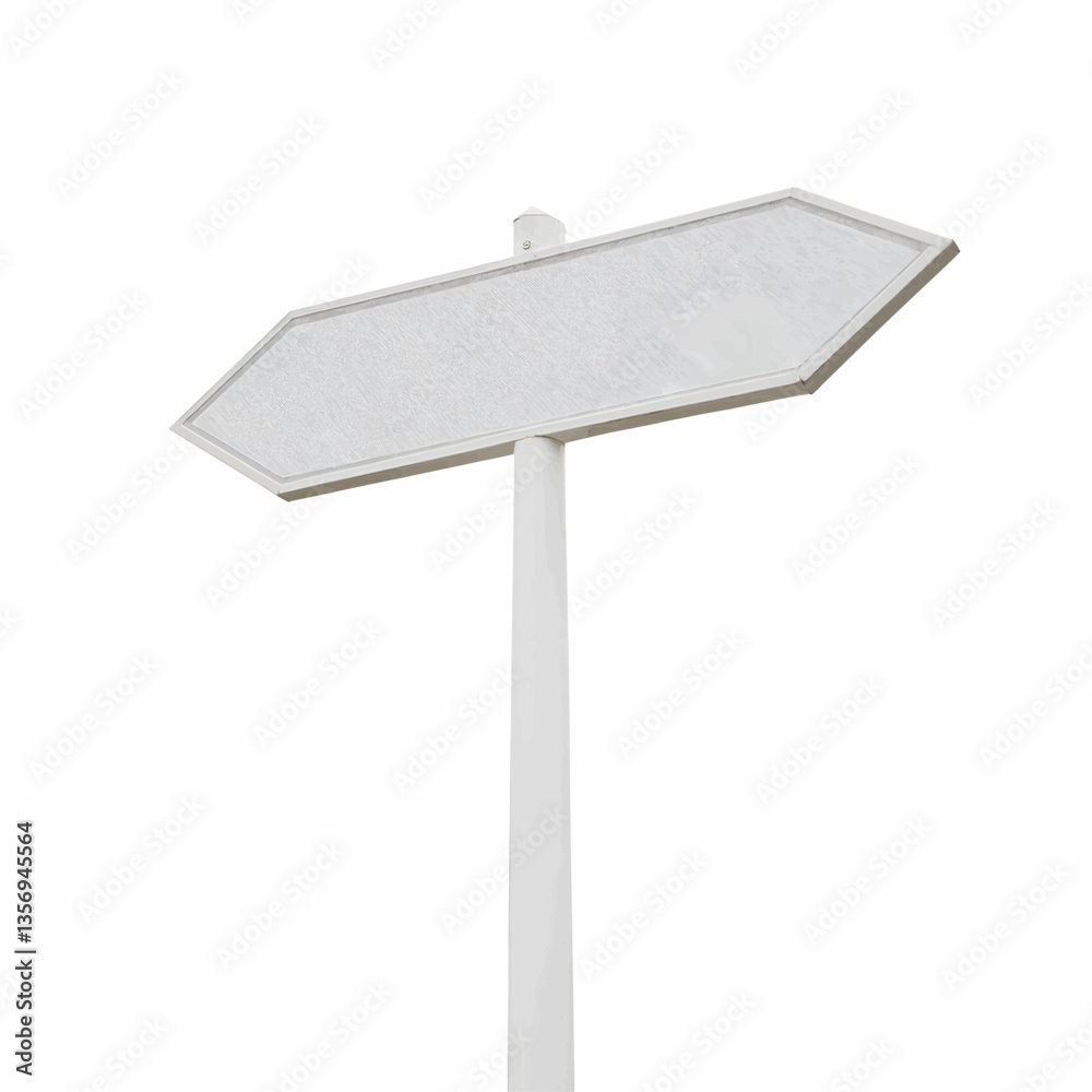 minimalist vector white arrow sign post minimalist vector white arrow sign post