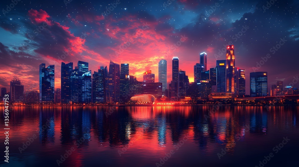 Creative typography with Singapore National Day message in bold style illustration Creative typography with Singapore National Day message in bold style illustration
