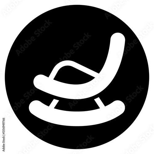 rocking chair glyph icon