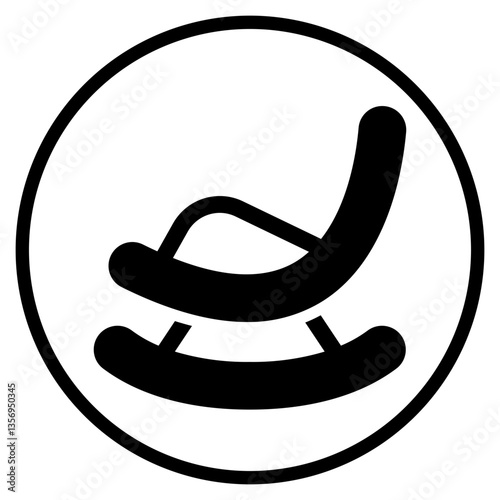 rocking chair glyph icon