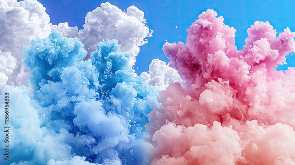 A whimsical pastel foam background with blended hues of blue and pink, exuding a dreamy aesthetic. A whimsical pastel foam background with blended hues of blue and pink, exuding a dreamy aesthetic.
