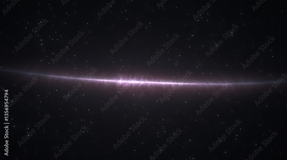 Glowing cosmic ray in dark space. Glowing cosmic ray in dark space.
