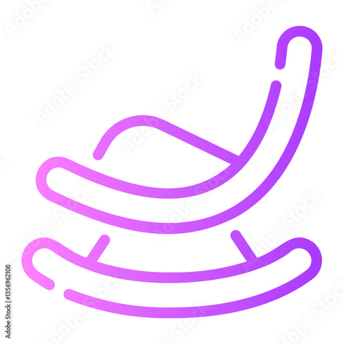 rocking chair gradient icon
