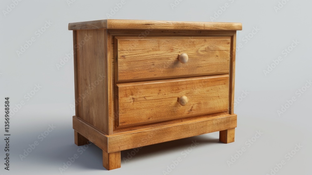 Rustic Wooden Nightstand for Two Drawers. Rustic Wooden Nightstand for Two Drawers.