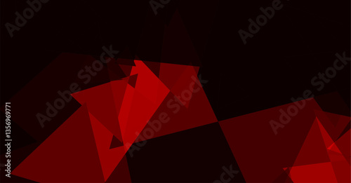 Crimson Geometric Abstract Dark Red Polygons