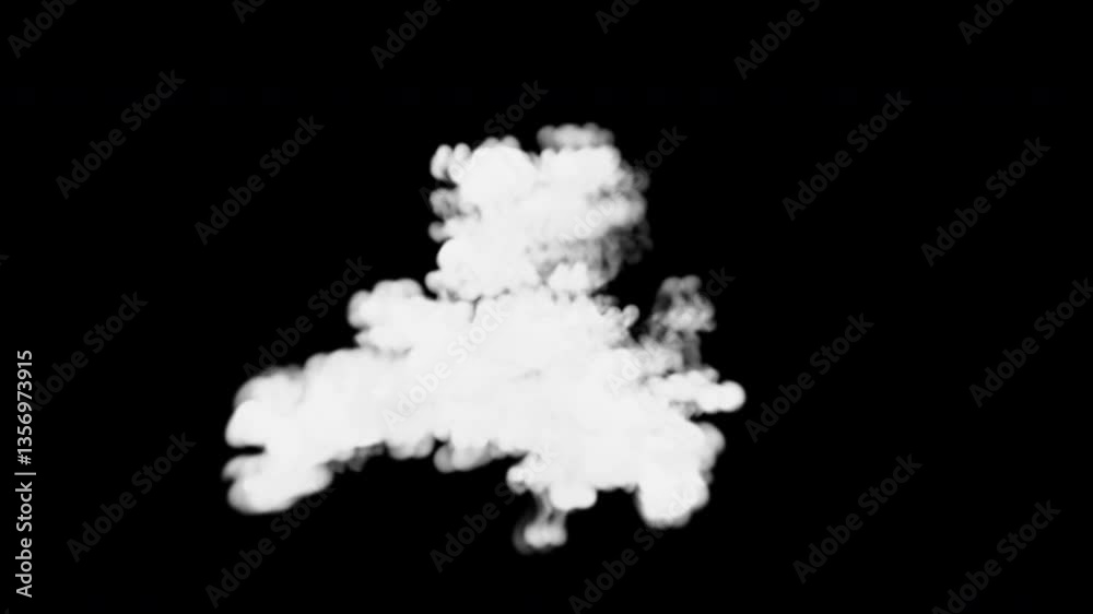 magic effect frosty Fog Effects Wave particle Smoke explosion Animation video with alpha channel.