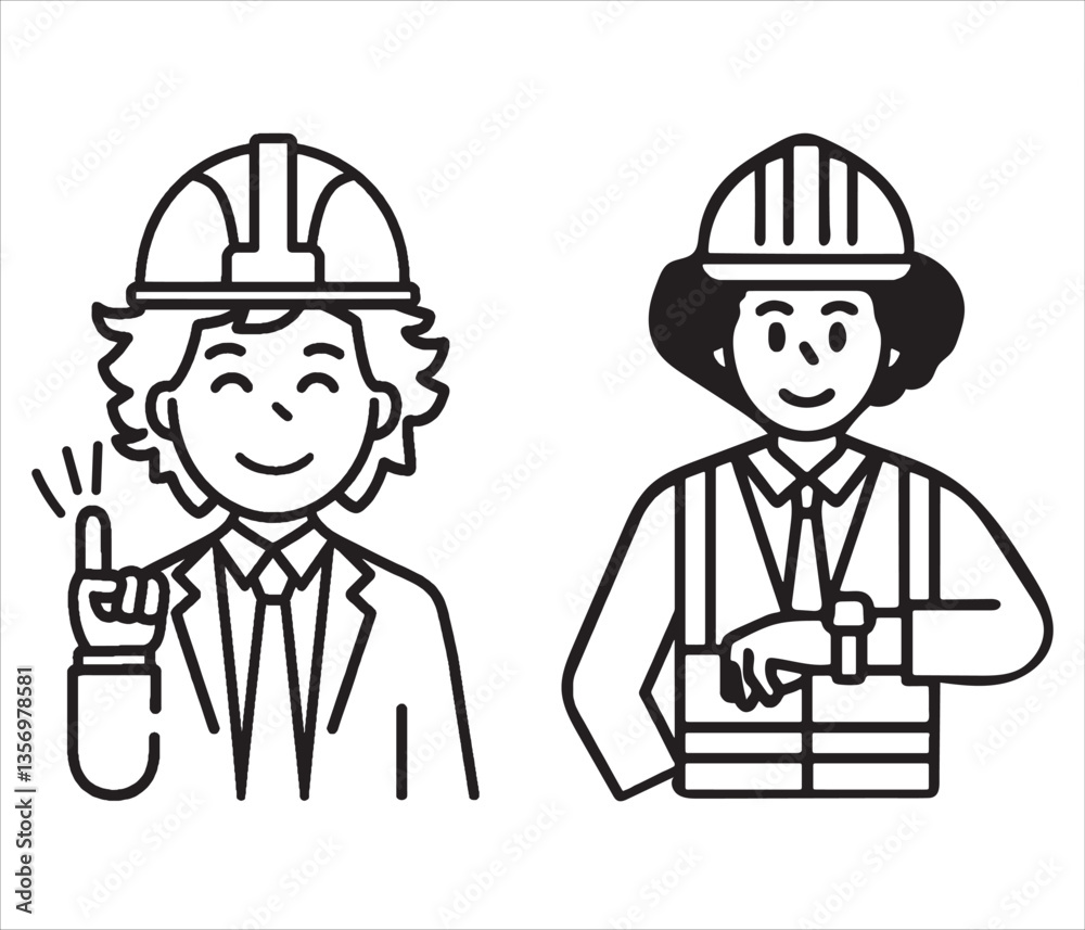 Man in work clothes giving a good sign, see watch icon vector illustration. people icon for your website design, logo, app, ui. arrow indicated the direction symbol Man in work clothes giving a good sign, see watch icon vector illustration. people icon for your website design, logo, app, ui. arrow indicated the direction symbol