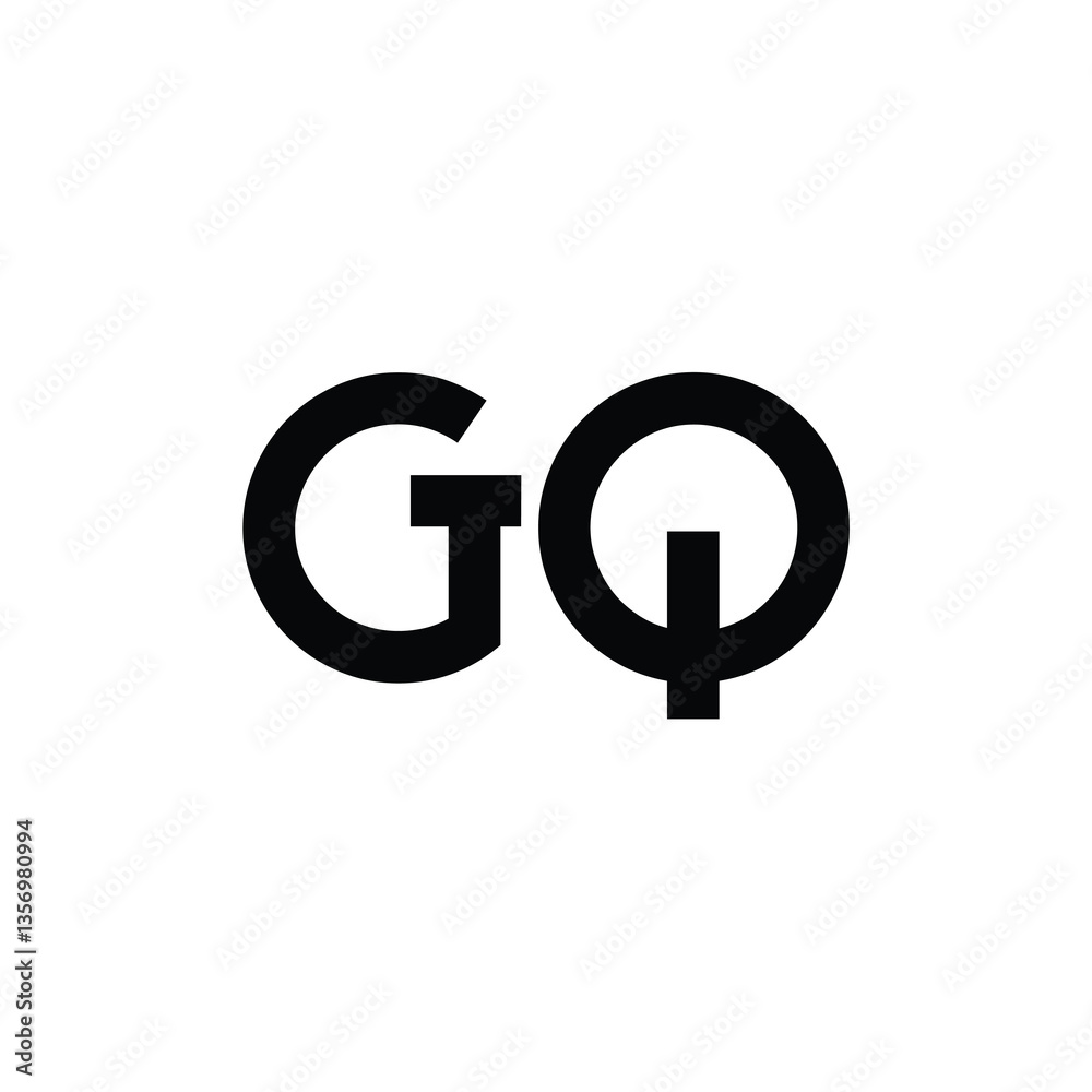 GQ monogram logo design letter text name symbol monochrome logotype alphabet character simple logo GQ monogram logo design letter text name symbol monochrome logotype alphabet character simple logo
