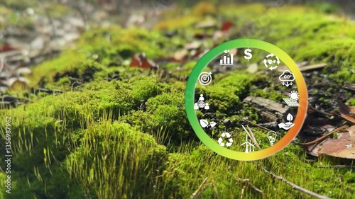 Circular economy concept for future business growth and environmental sustainability and reduce pollution for future business and environmental growth.4k