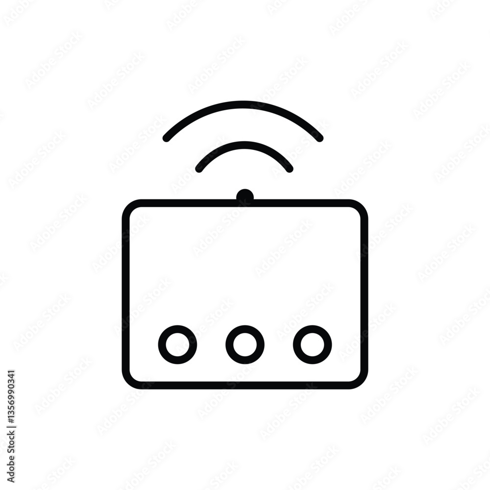 Wireless Device Icon Showing Signal Transmission vector Wireless Device Icon Showing Signal Transmission vector