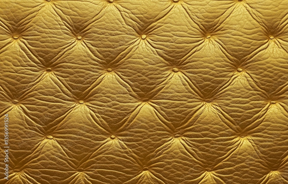 Fototapeta premium Gold leather texture background, golden yellow color